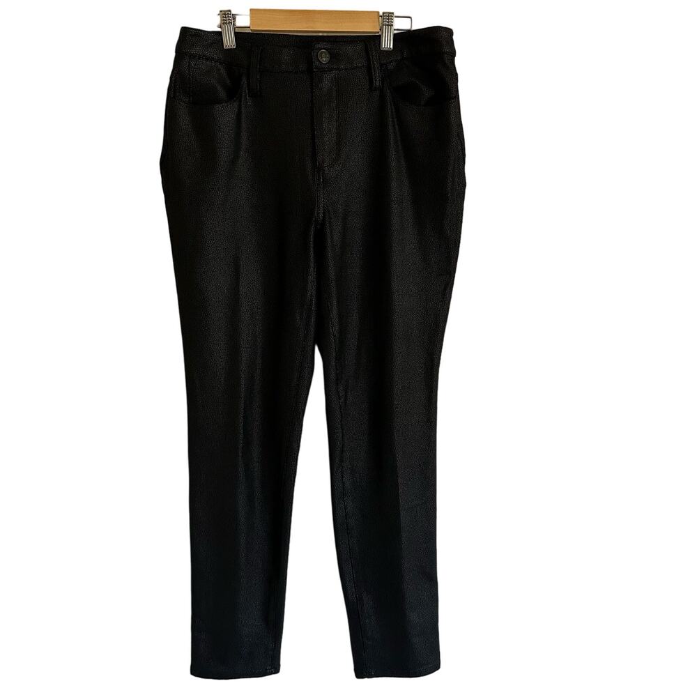 Chicos | Size 0.5/6R Faux Leather Print Textured Jean Pant Stretch Basic